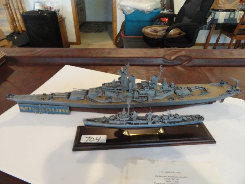 lot 704 image: US Navy Battleship Replicas