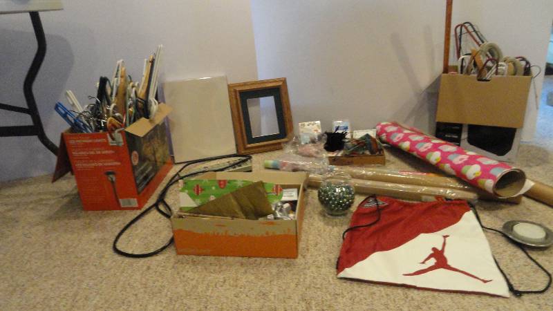 lot 715 image: Picture Frames, Hangers, Gift Wrap, etc.