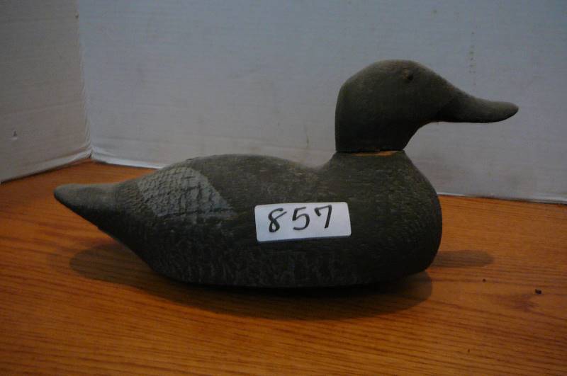 lot 857 image: Wooden duck decoy