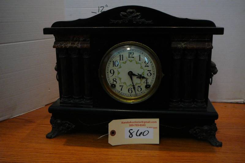 lot 860 image: Colonial clock with keys