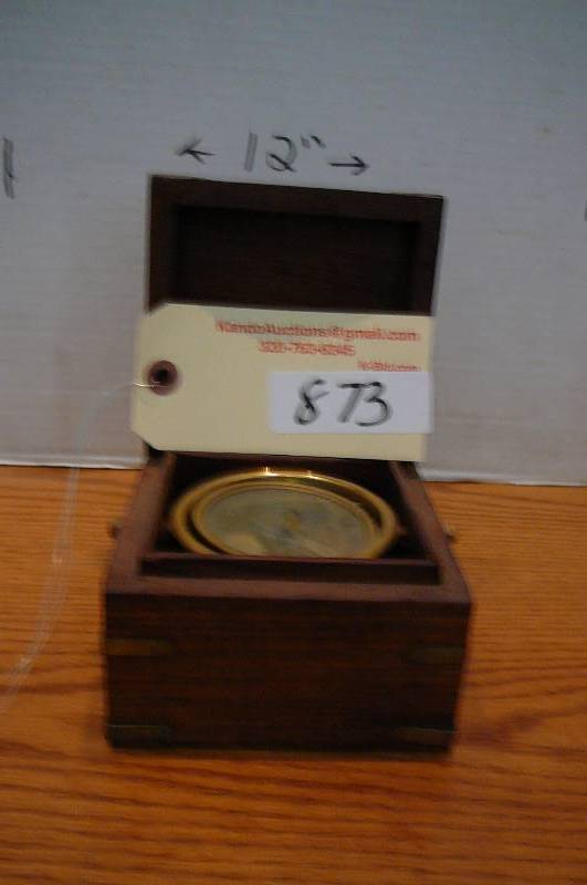 lot 873 image: Stanley London 1941 brass compass