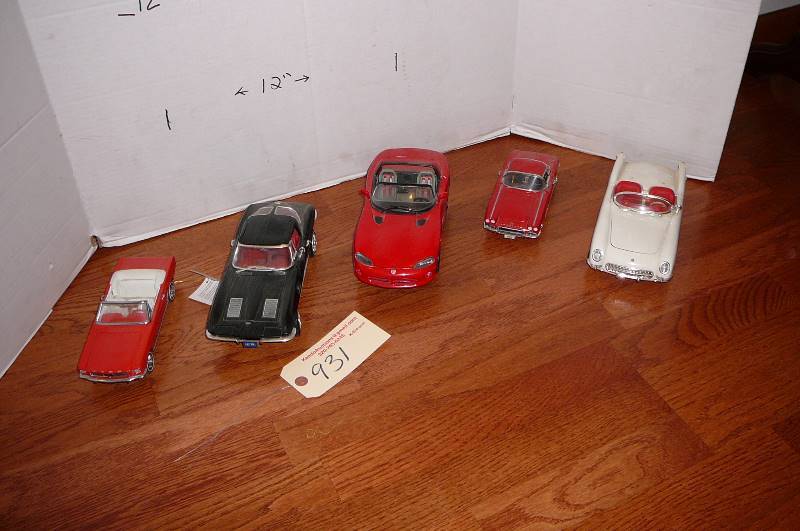lot 931 image: Precision die-cast Model cars Collection Mustang, Viper, 2 Corvette, 53 Corvette