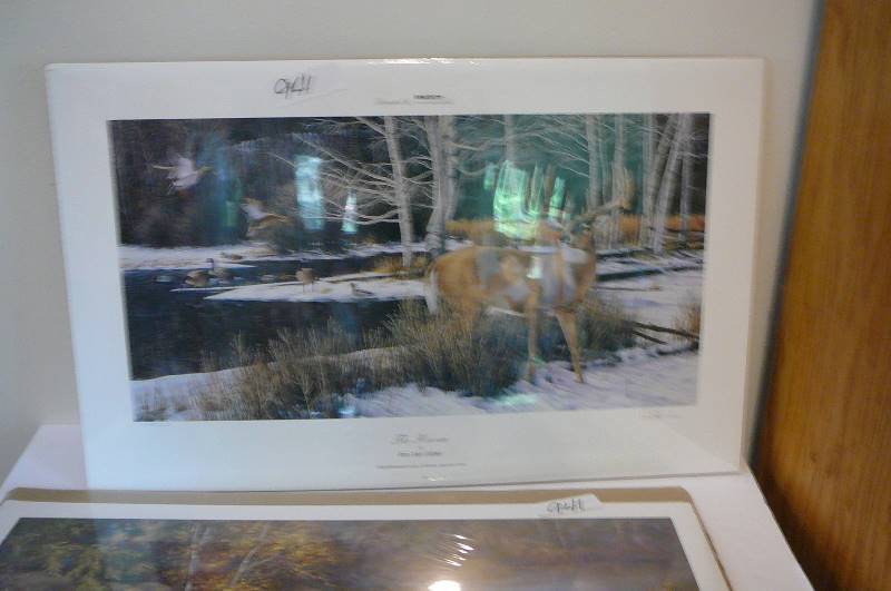 lot 941 image: Wall pictures The Haven by Ron Van Gilder, Fall Hangout by Russ Docken