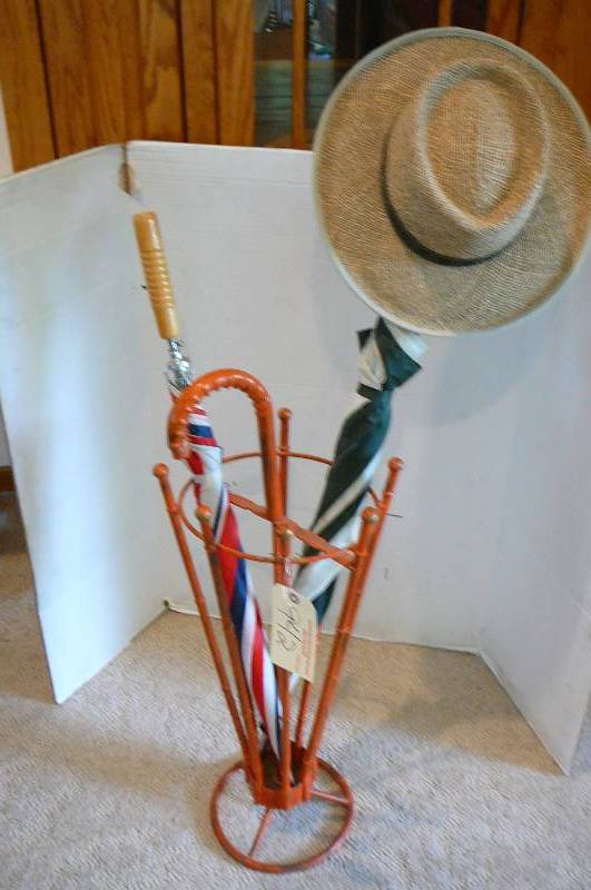 lot 942 image: Umbrella holder with Umbrellas
