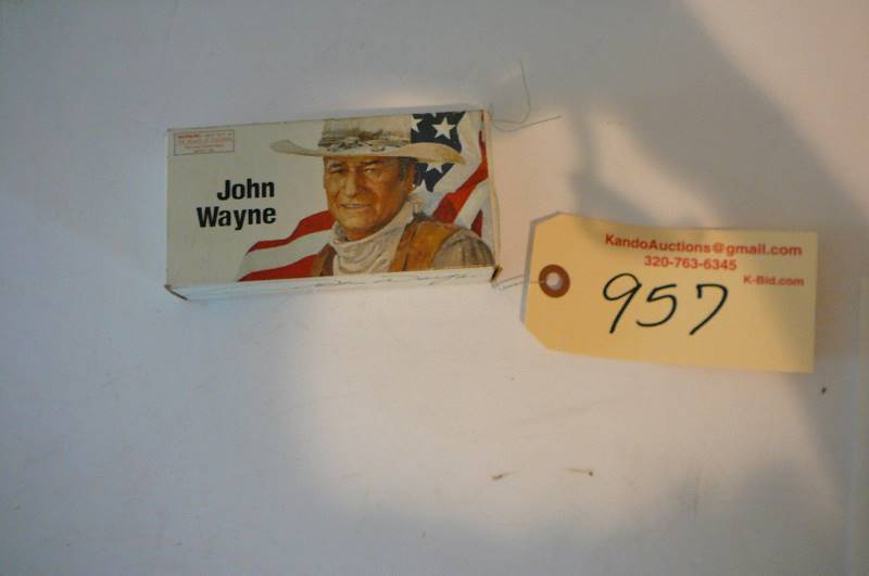 lot 957 image: John Wayne box of Winchester Rifle cartridges