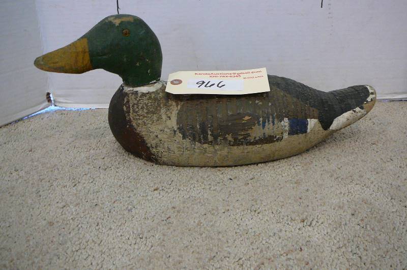 lot 966 image: Mallard Wood duck decoration