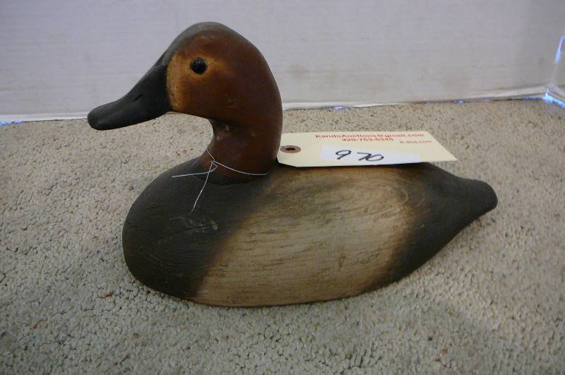lot 970 image: Wood duck decoration