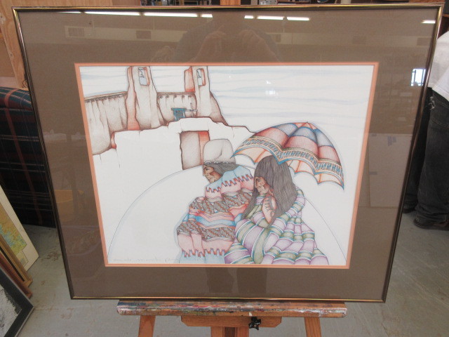 lot 402 image: NATIVE AMERICAN PRINT HAND SIGNED BY ARTIST