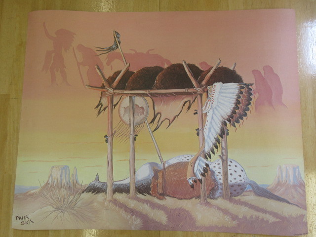 lot 424 image: NATIVE AMERICAN PRINT BY PAHA SKA