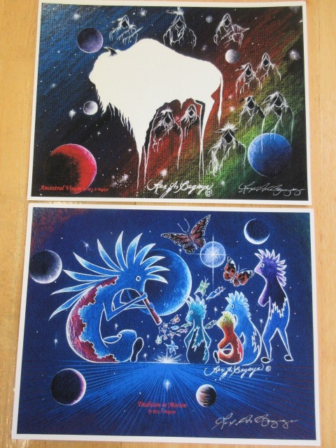 lot 448 image: TWO HAND SIGNED PRINTS BY REX A. BEGAYE