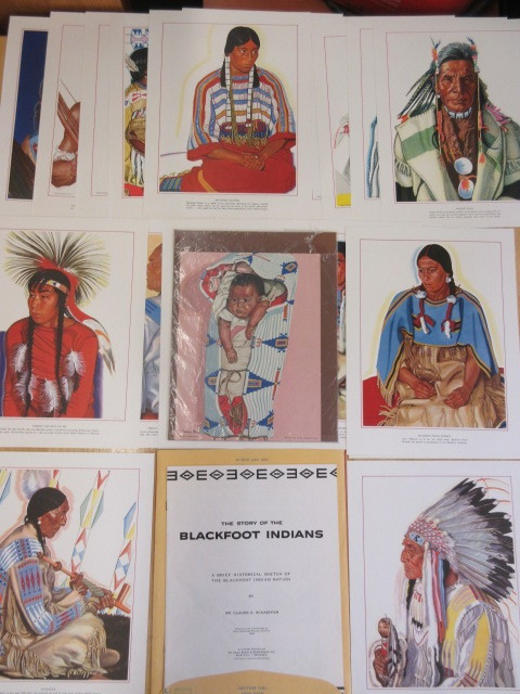 lot 449 image: GREAT NORTHERN RAILWAY PRINTS OF THE BLACKFOOT INDIANS BY WINOLD REISS