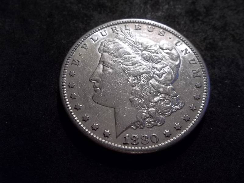 lot 7 image: 1880 S Morgan Silver Dollar