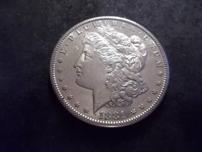 lot 10 image: 1881 S Morgan Silver Dollar