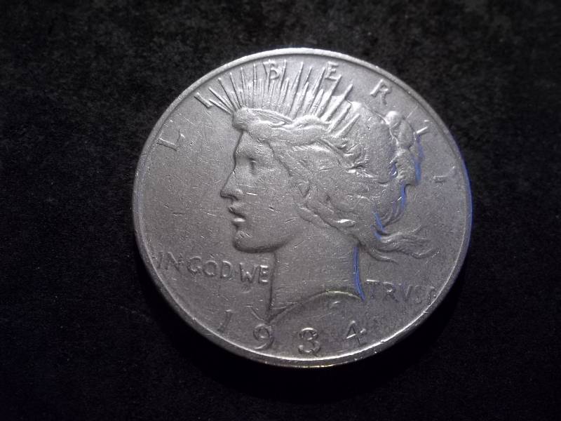 lot 55 image: 1934 D Silver Peace Dollar