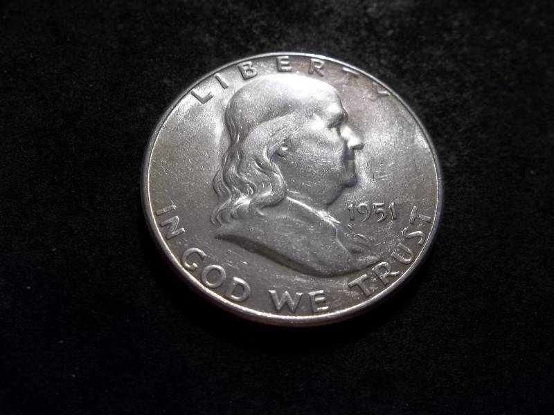 lot 102 image: 1951 S Franklin Half Dollar