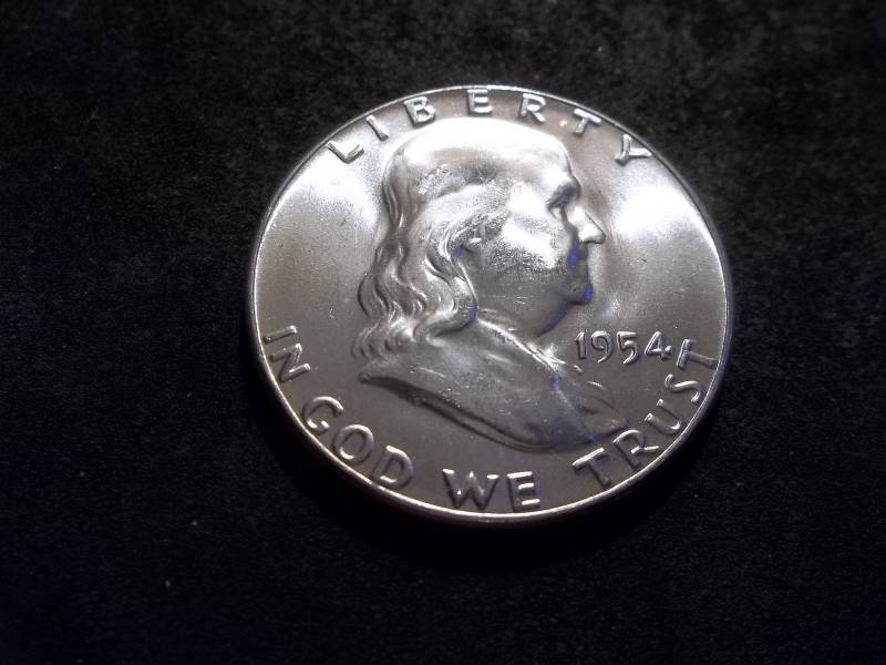 lot 108 image: 1954  Franklin Half Dollar