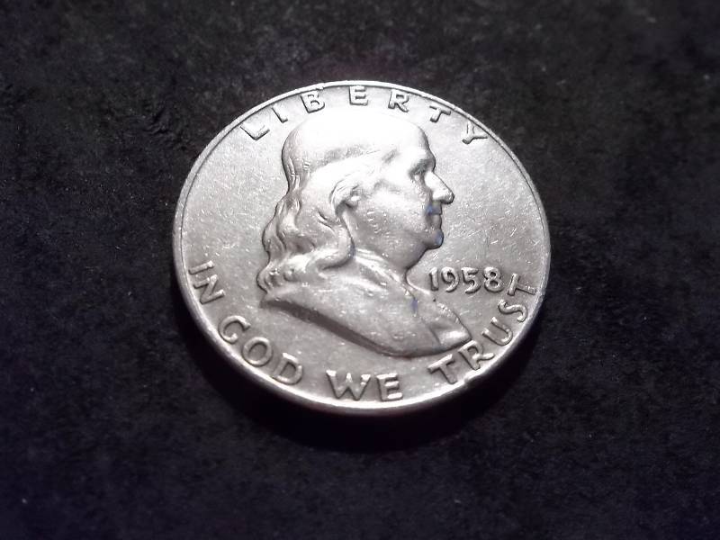lot 114 image: 1958 D  Franklin Half Dollar