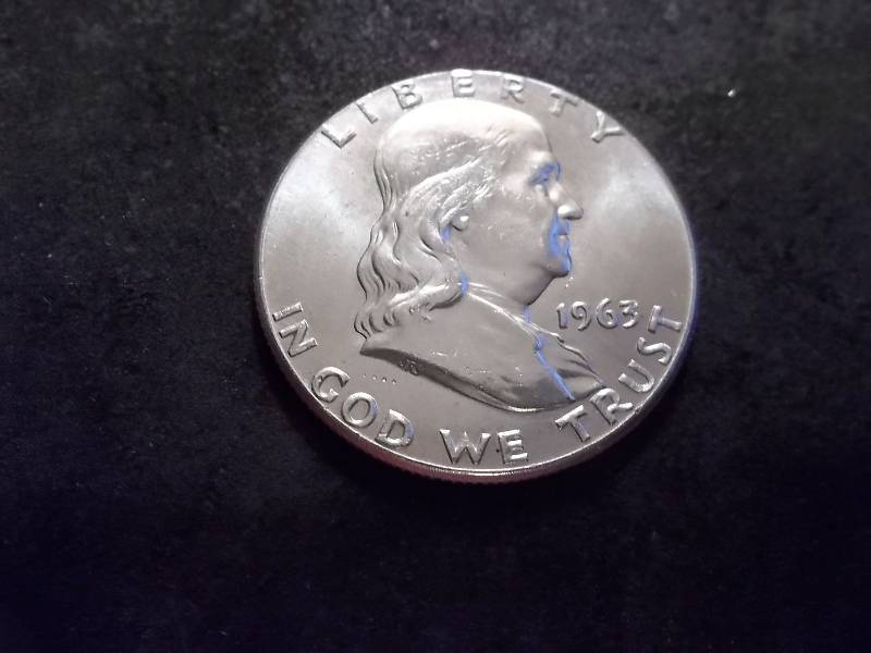 lot 124 image: 1963  Franklin Half Dollar