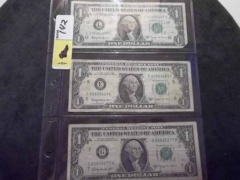 lot 142 image: 3-1963 One Dollar Barr Notes