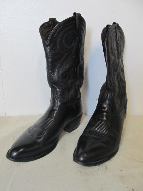 lot 50 image: Nice Vintage TONY LAMA Mens Leather Cowboy Boots - Sz 10.5