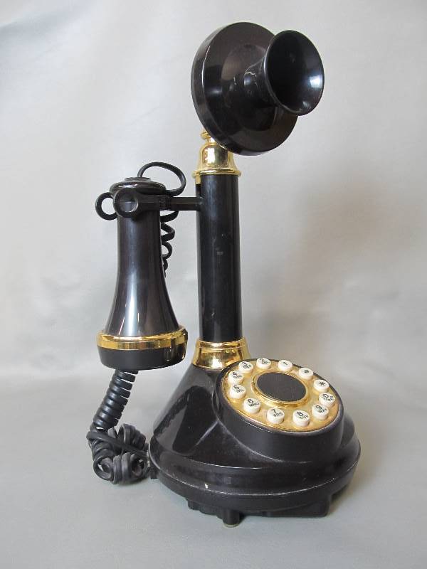lot 83 image: Vintage 1970s Deco-Tel Candlestick Phone