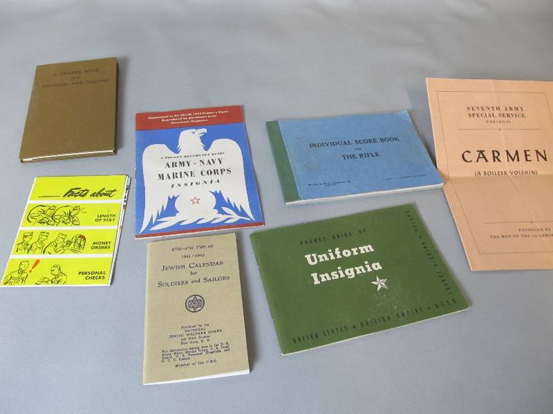 lot 104 image: Lot of WW2 Pocket Guides Books etc