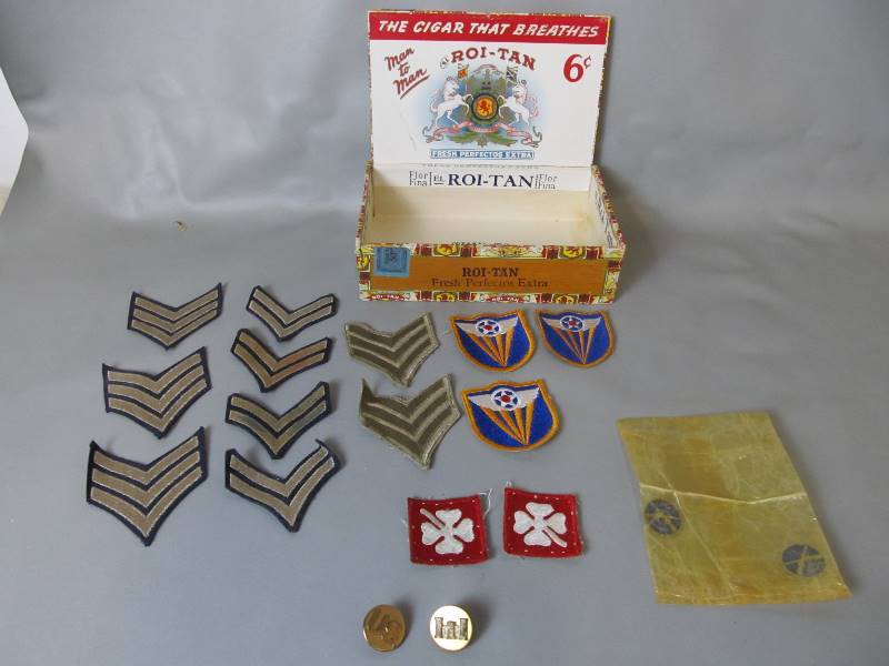lot 105 image: Lot of Original WW2 Patches & Insignia