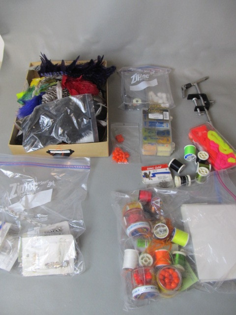lot 117 image: Large Lot of Fly Fishing Lure Making Supplies