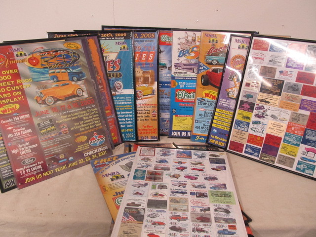 lot 130 image: Collection of BACK TO THE 50S Street Rod Show Framed Posters