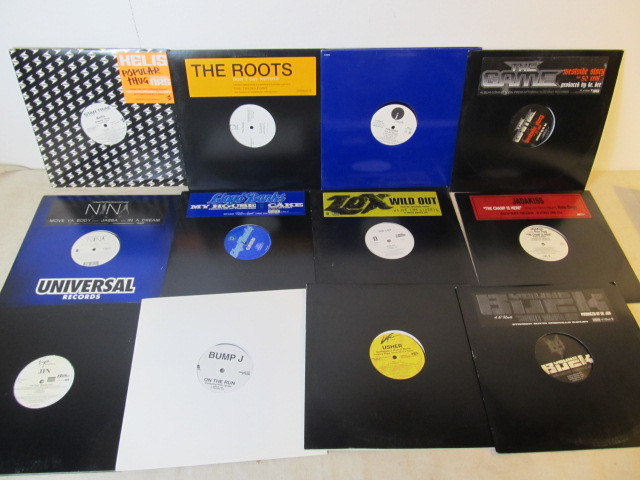 lot 135 image: Lot of 12 Vinyl Hip-Hop Promo Records