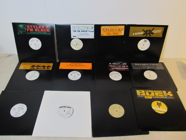 lot 136 image: Lot of 12 Vinyl Hip-Hop Promo Records