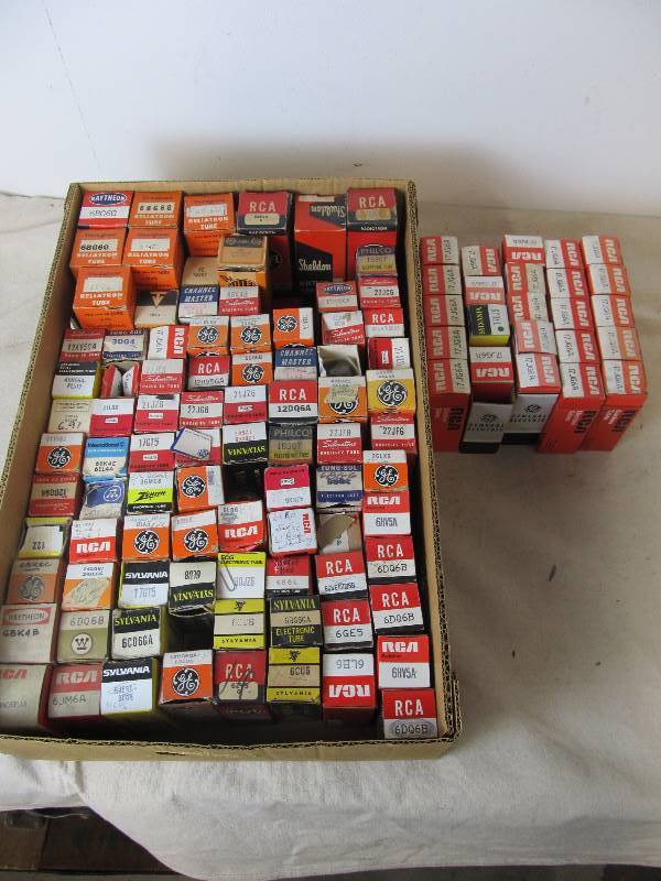 lot 188 image: Lot of Assorted Vintage Boxed Radio Tubes
