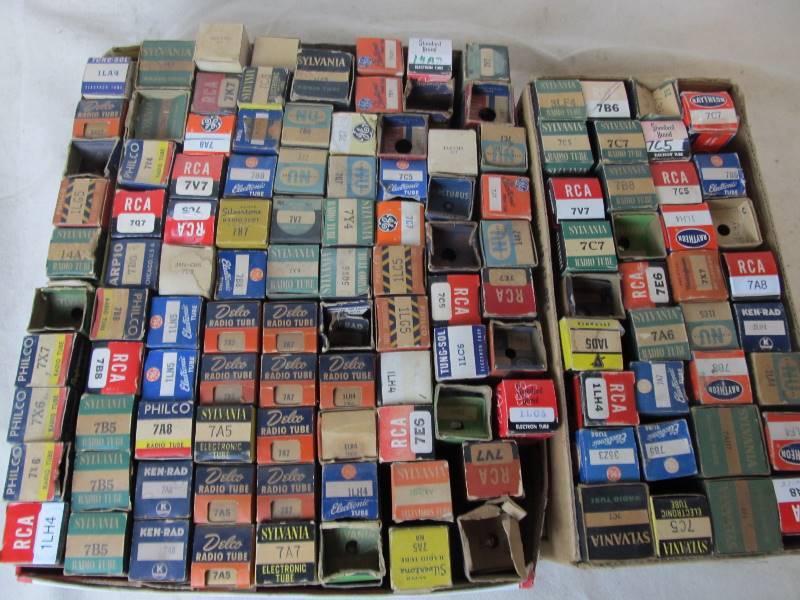lot 187 image: Lot of Assorted Vintage Boxed Radio Tubes