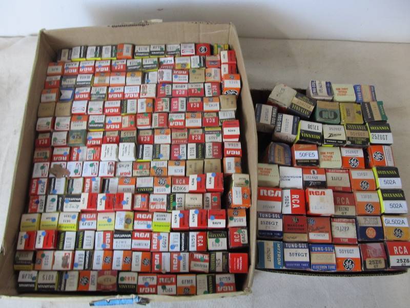 lot 189 image: Lot of Assorted Vintage Boxed Radio Tubes
