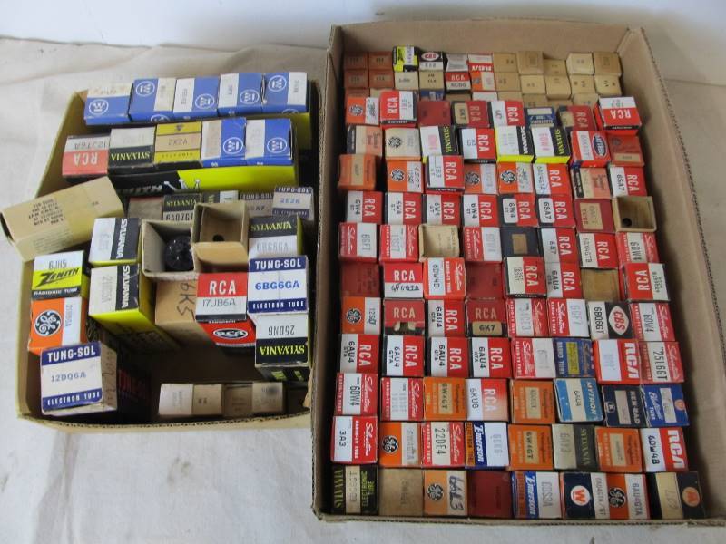 lot 190 image: Lot of Assorted Vintage Boxed Radio Tubes