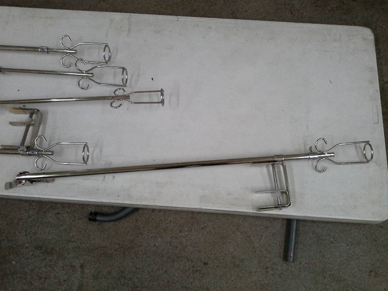 lot 73 image: 5 Stainless Steel Stands