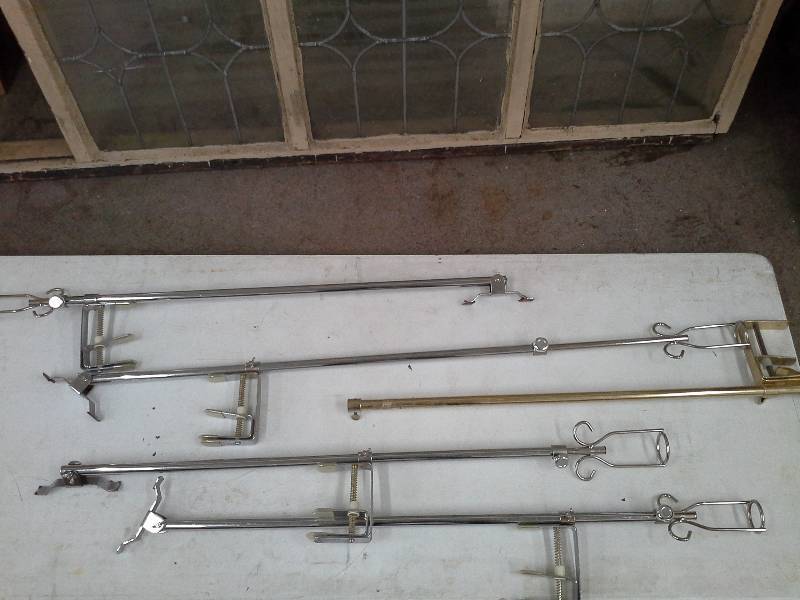 lot 75 image: 5 Stainless Steel Stands
