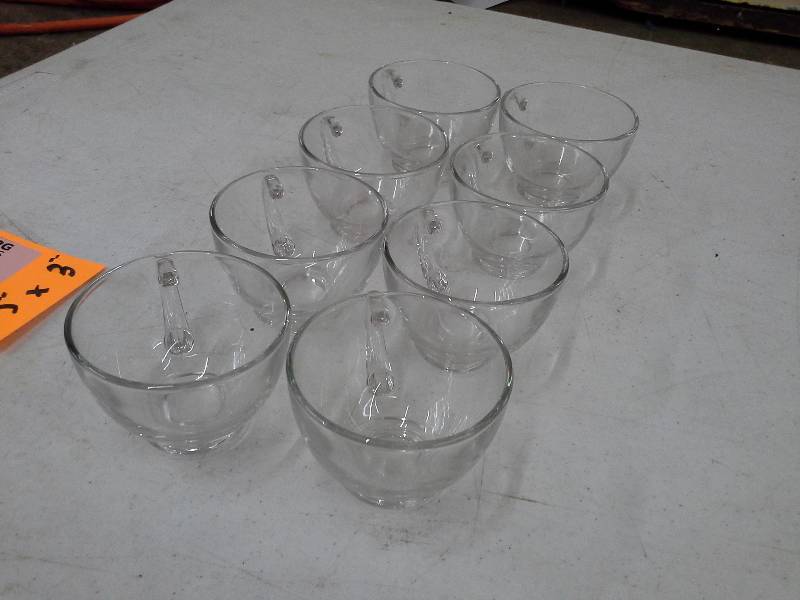 lot 97 image: 8 - 3 Glass Punch Cups