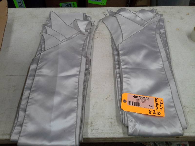 lot 107 image: 210 - Grey Chair Sashes