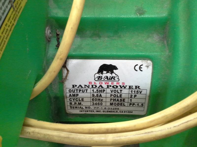 lot 52 image: NOT FUNCTIONAL - 1.5HP Blower - B-Air