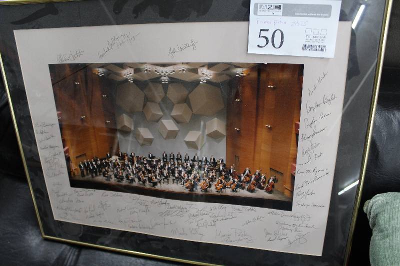 lot 50 image: Orchestra Framed Signed Matted Wall Art