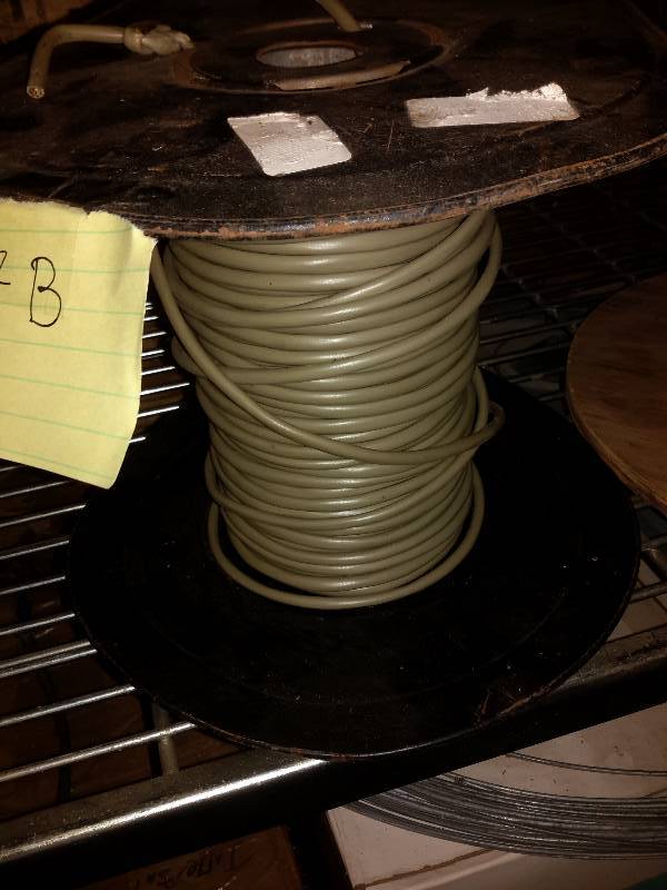 lot 107B image: Partial spool of wire.. NO markings