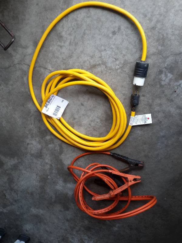 lot 149 image: Heavy Duty extension cord and jumper cables