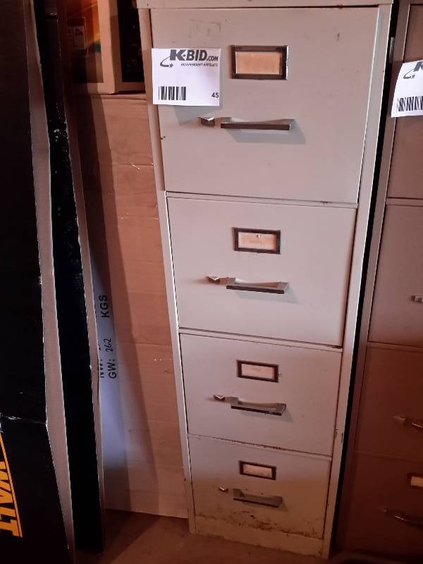lot 45 image: 4 Drawer, Letter Size File Cabinet