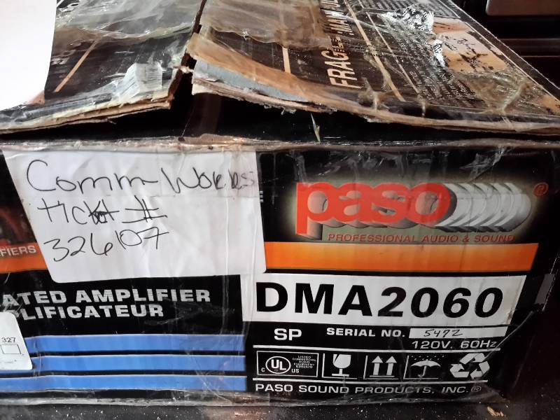 lot 92 image: PASO, Professional Audio and sound, DMA Amplifier