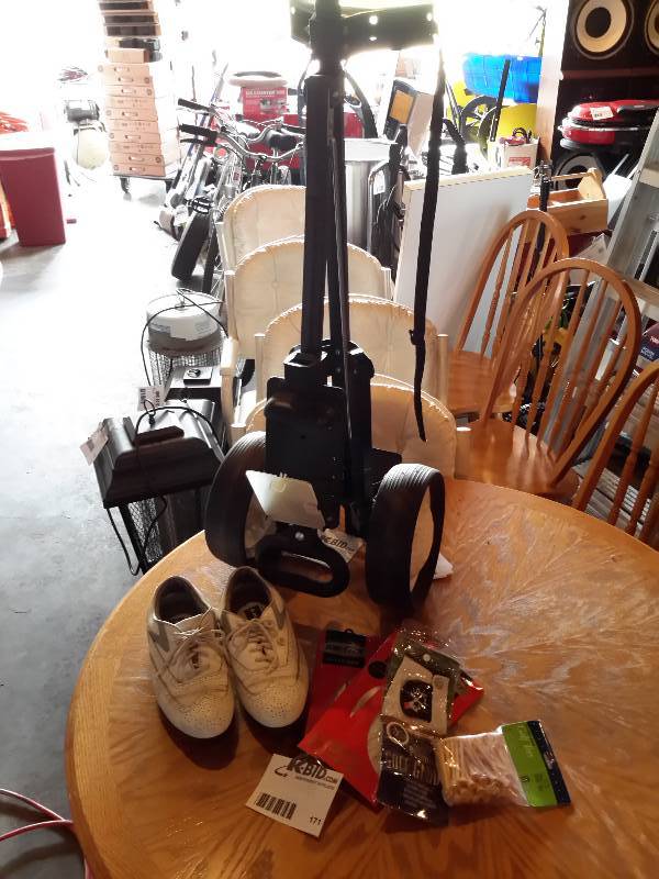 lot 171 image: Lot of Golf Accessories.. Golf Shoes, Size 10.. Other items as pictured