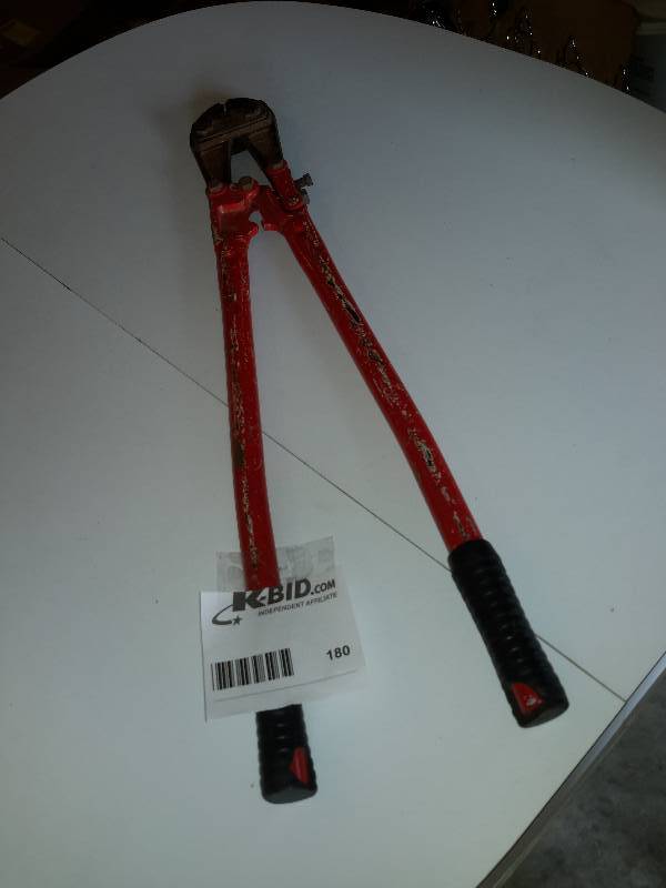lot 180 image: 24 in Bolt cutter.. Has a chip out of jaws, but NOT where cutting happens