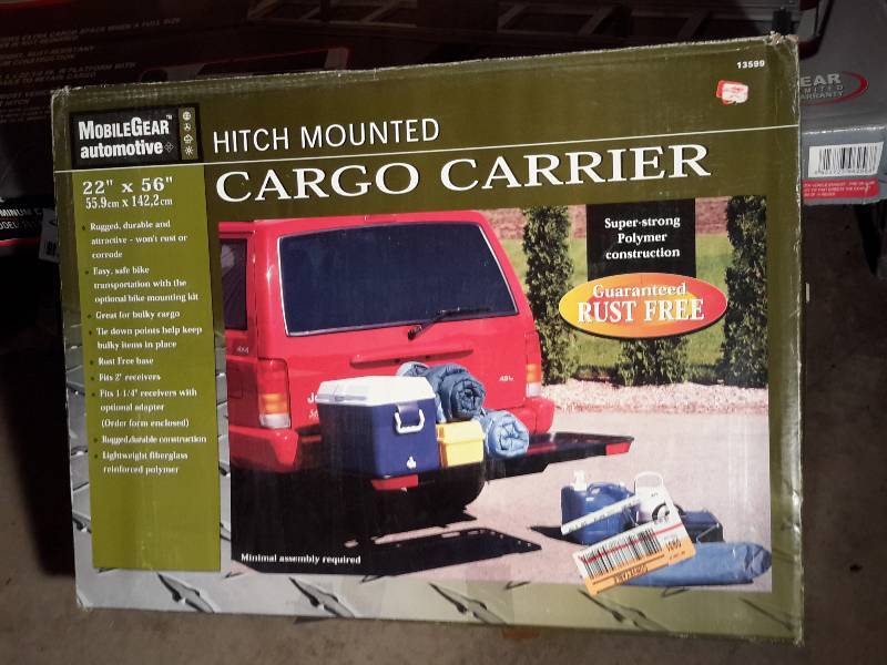 lot 57 image: Hitch Mounted Cargo Carrier.. New in Box