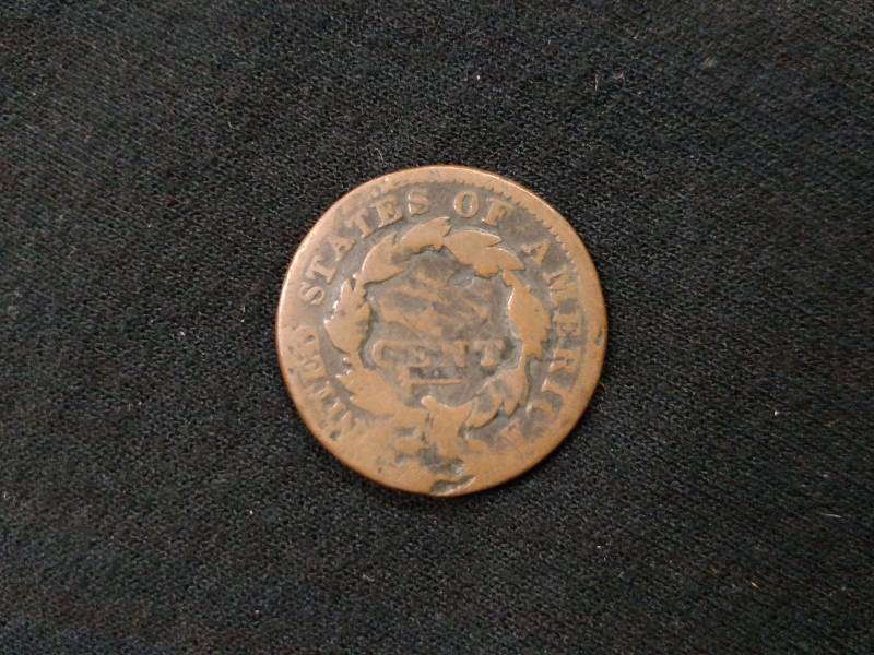 1834 Coronet Large Cent, Small 8, L...