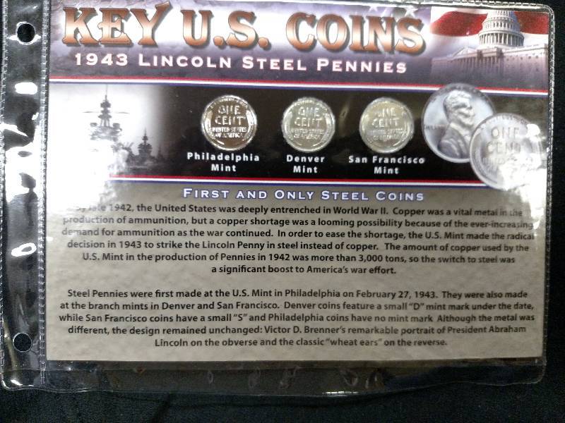 1943 Lincoln Steel Pennies Set, Inc...